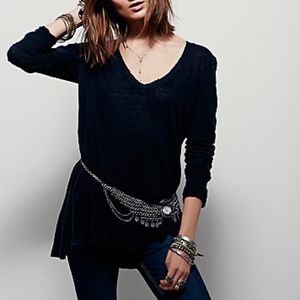 Free People Anna V-Neck Long-Sleeve T-Shirt